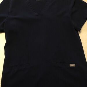 Figs Navy Blue Scrub Top Small